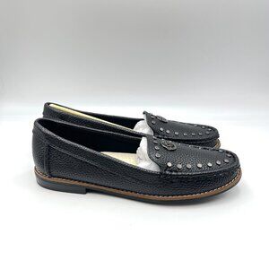 Anne Klein Womens Size 6.5 6.5M Narde Black Slip On Loafers Flats Shoes‎